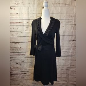 Xs Banana Republic Ruffle Wrap black dress